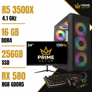 Setup Complet PC Gamer Ryzen 5 3500X / 16GB / 256 SSD / RX 580 8GB